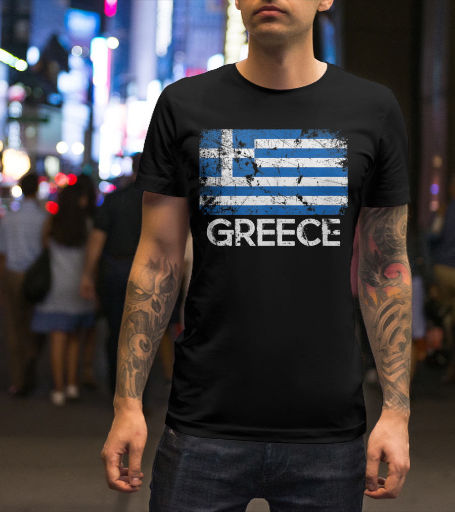 Greece Vintage Flag Greek Design Made In Greece T-Shirt