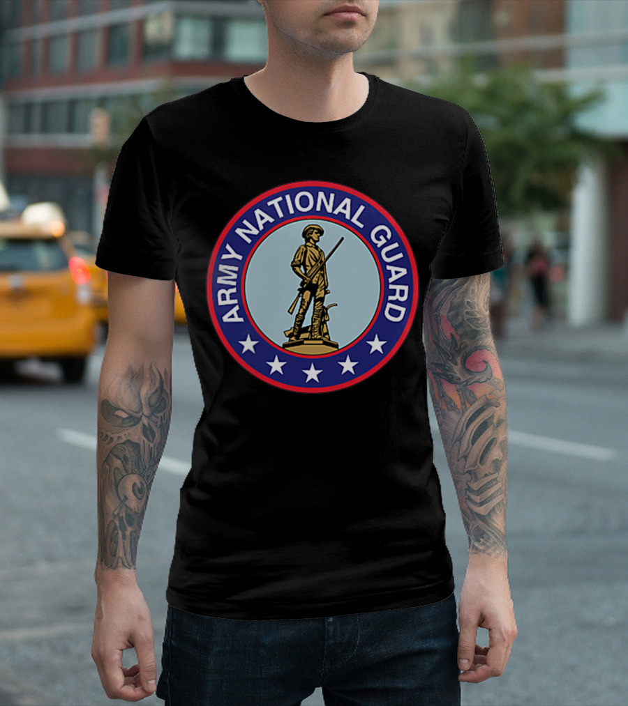 Army National Guard Veteran Morale Emblem T-Shirt