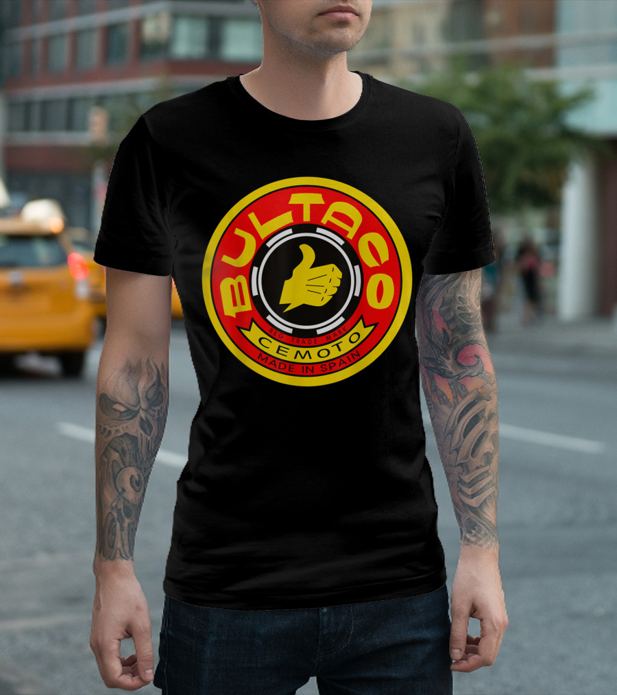 Bultaco Cemoto Made in Spain Reg Trade Mark T-Shirt
