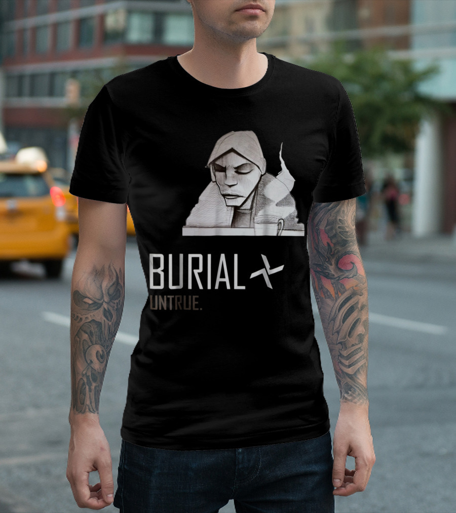 Burial Untrue Monochrome Hoodie Smoking Character T-Shirt