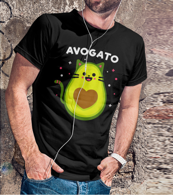 Avogato Cat Avocado Lover Cute Cat Avogato T-Shirt