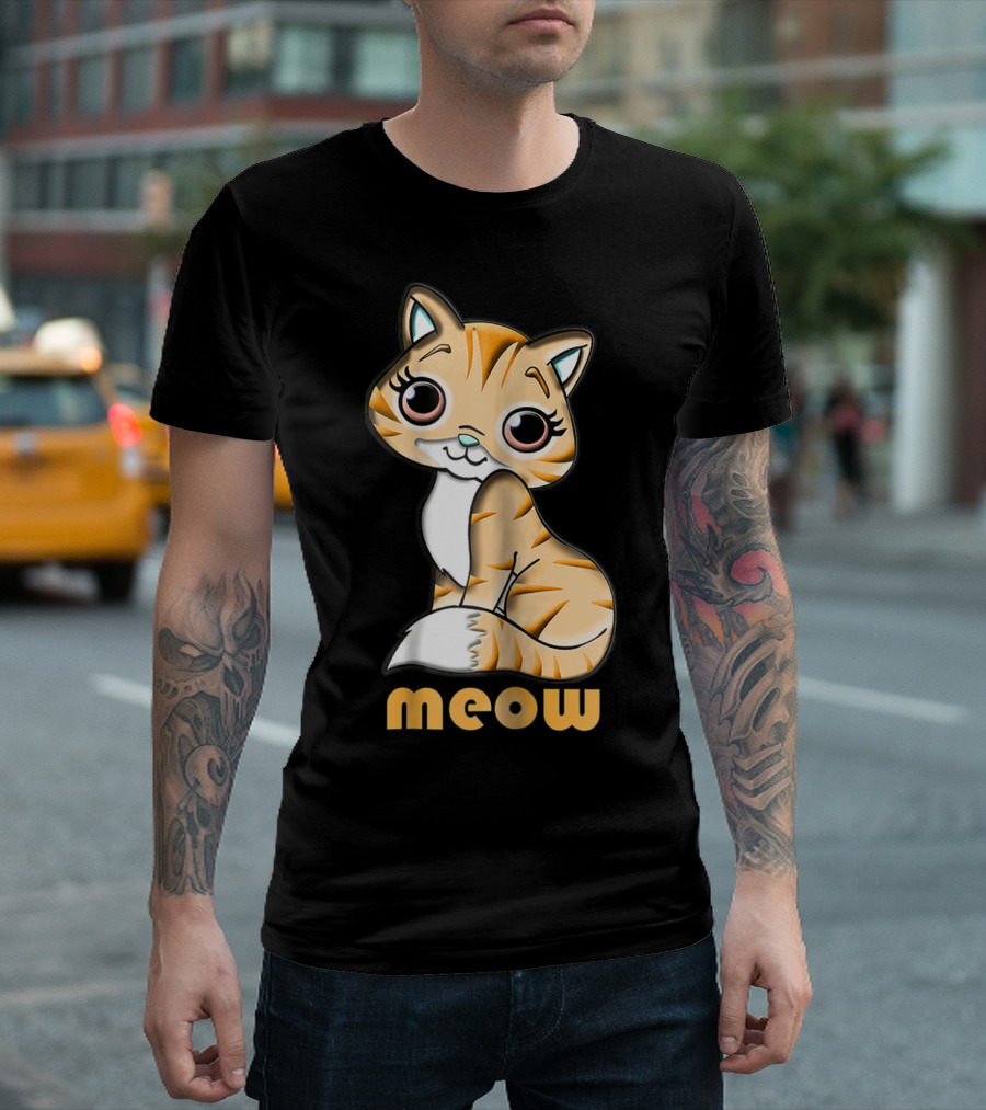 Meow Cutie Cat Adorable Feline T-Shirt