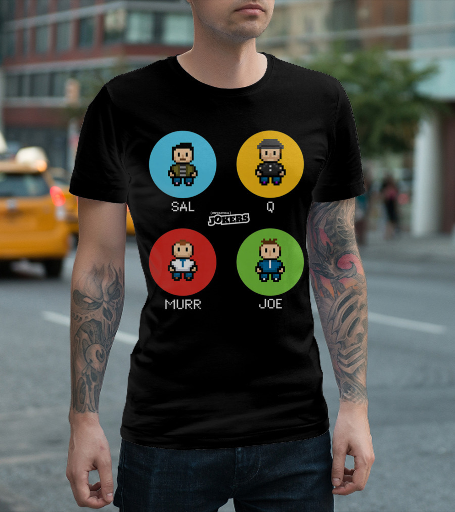 Sal Q Murr Joe Impractical Jokers Pixel T-Shirt