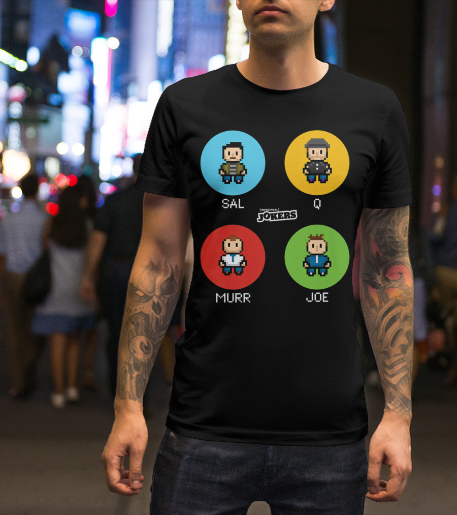 Sal Q Murr Joe Impractical Jokers Pixel T-Shirt
