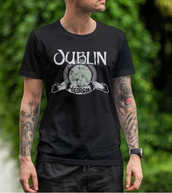 Dublin Georgia Shamrock Vintage Celtic T-Shirt