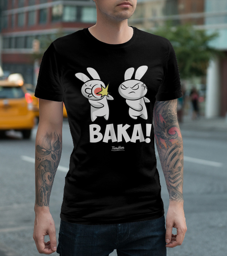 Baka Anime Rabbit Slap Funny Japanese Anime Lover T-Shirt