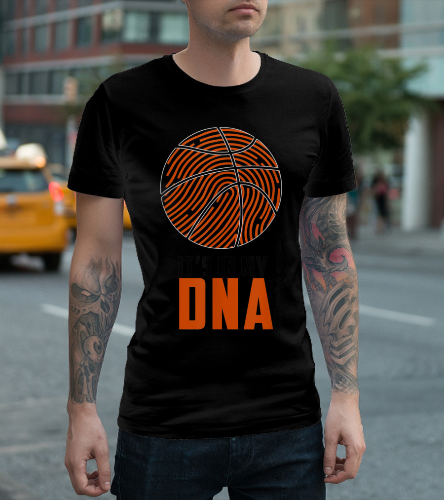 It's In My DNA Basketball Fingerprint Circle T-Shirt