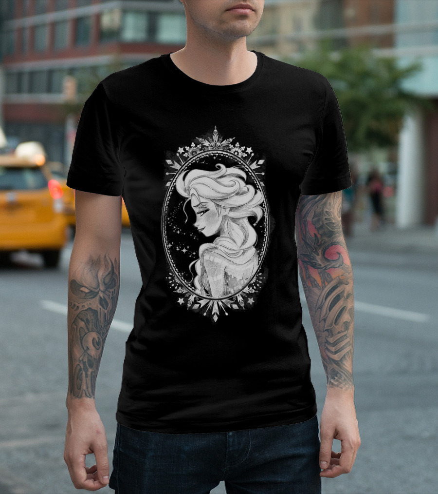 Frozen Elsa Sketch Snowflakes Disney T-Shirt