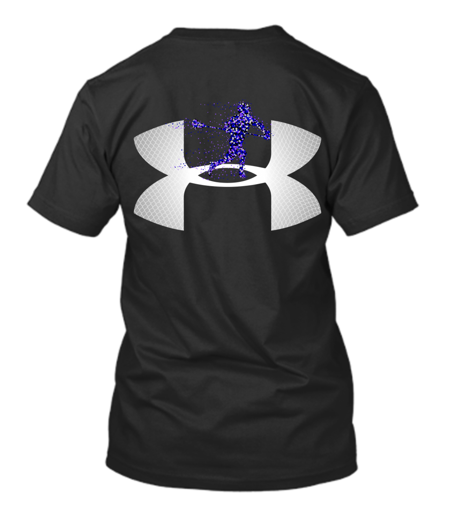 Under Armour Lacrosse Player Icon On Dark T-Shirt
