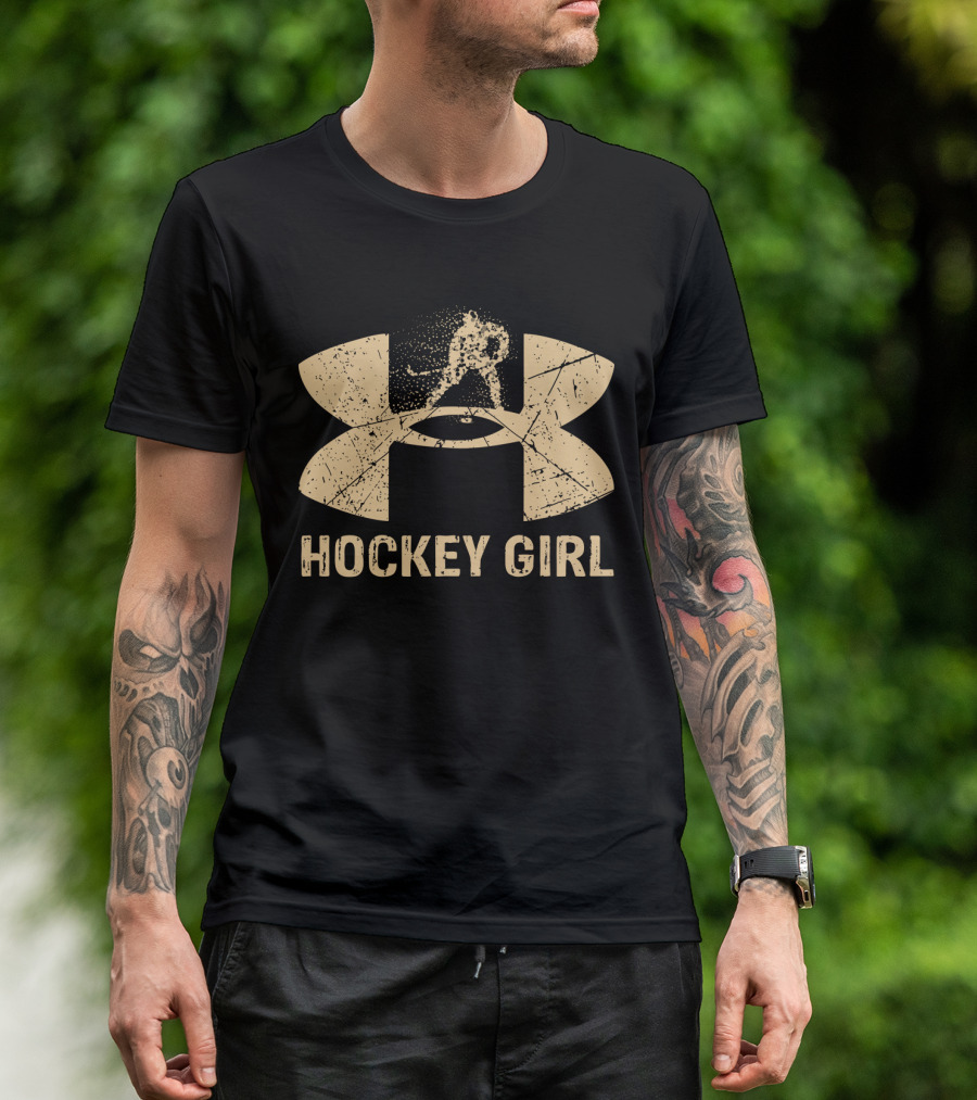 Hockey Girl Under Armour Style T-Shirt