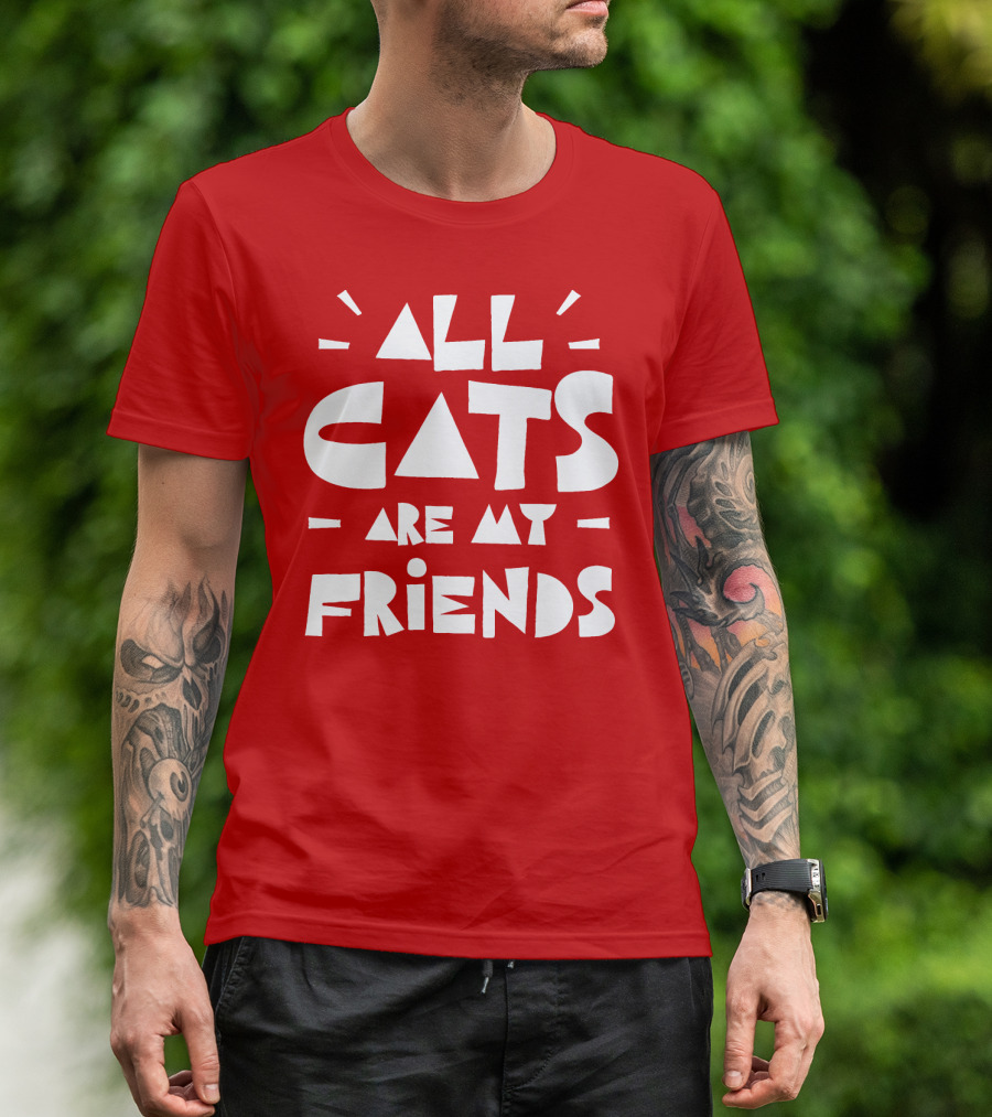 All Cats Are My Friends Cat Lover T-Shirt