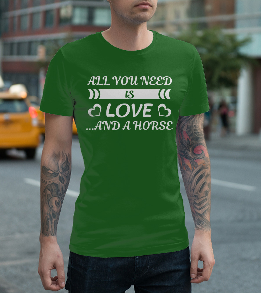 All You Need Is Love and a Horse All I Want for Christmas Are Gains T-Shirt