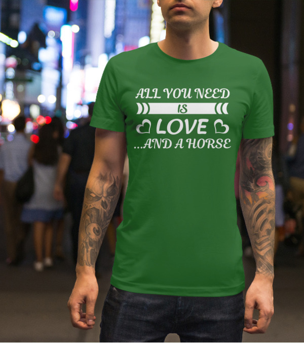 All You Need Is Love And A Horse All I Want For Christmas Are Gains T-Shirt