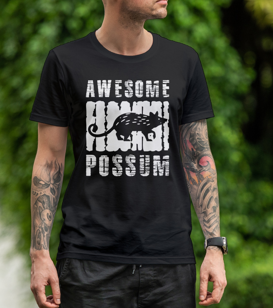 Awesome Animal Possum Rustic T-Shirt