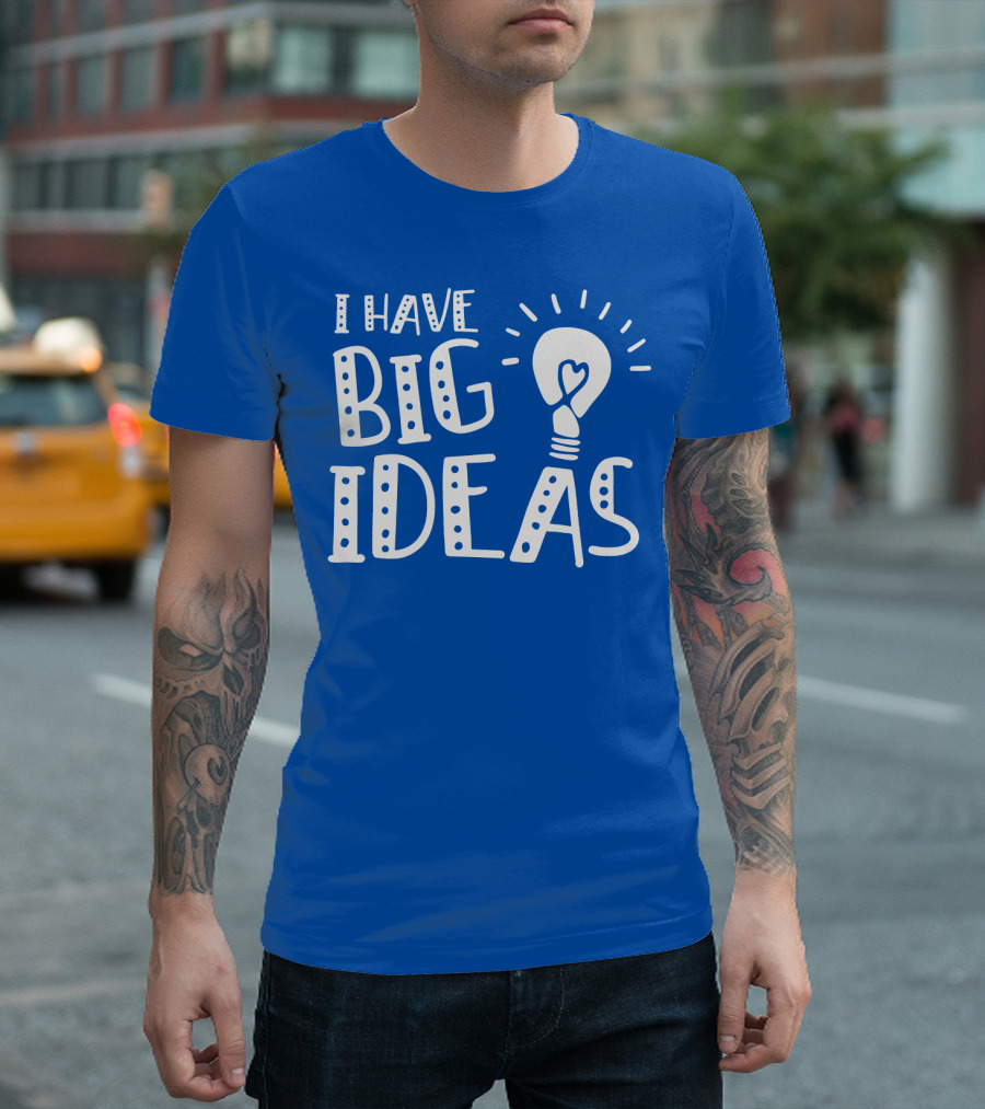 I HAVE BIG IDEAS Light Bulb Heart T-Shirt