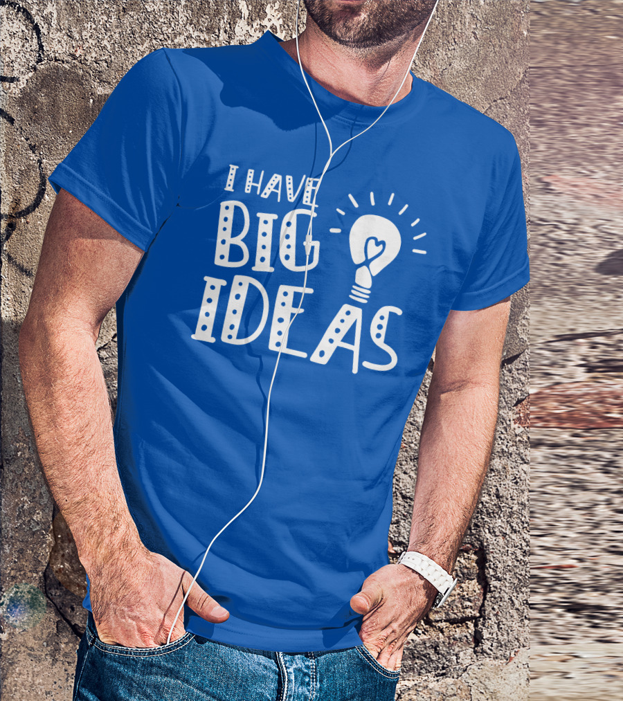 I HAVE BIG IDEAS Light Bulb Heart T-Shirt