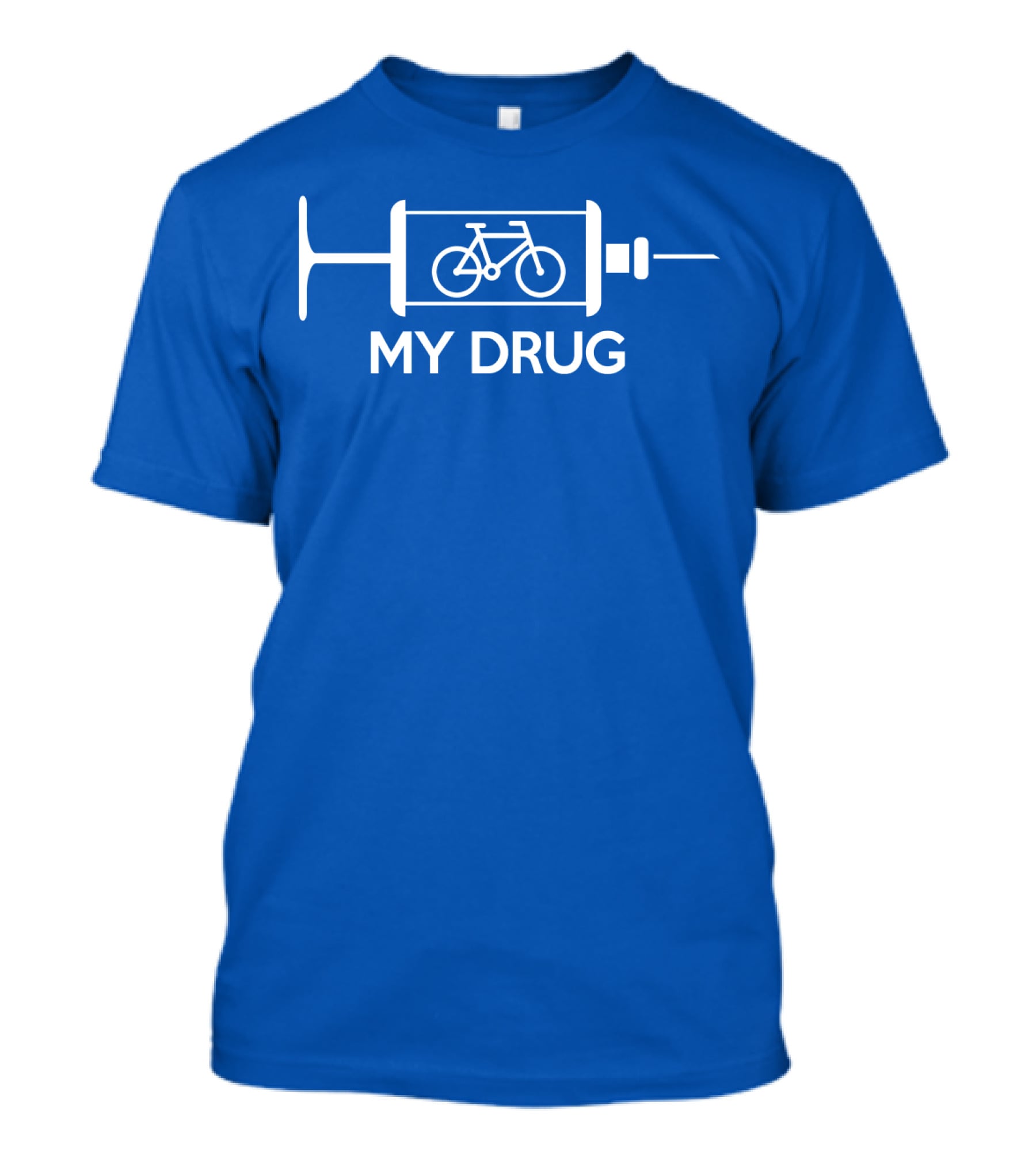 Biking My Drug Syringe Bicycle T-Shirt