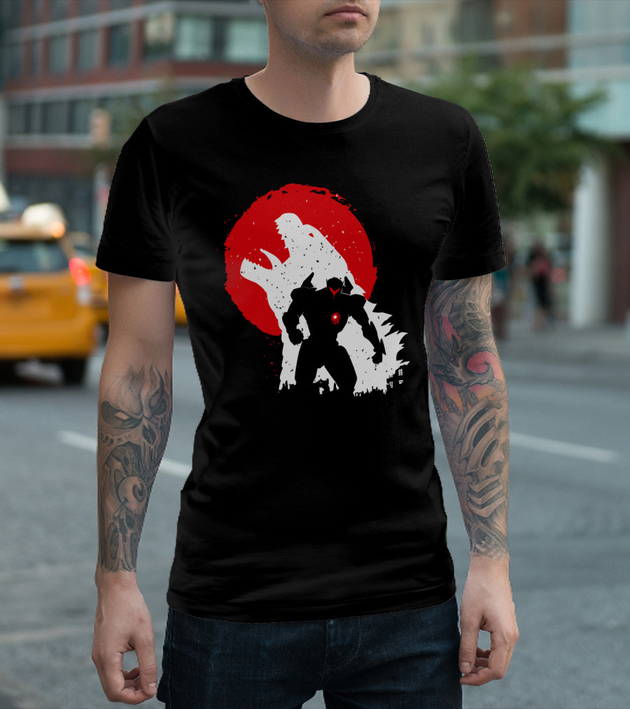 Pacific Rim Mech vs. Kaiju Battle Scene T-Shirt