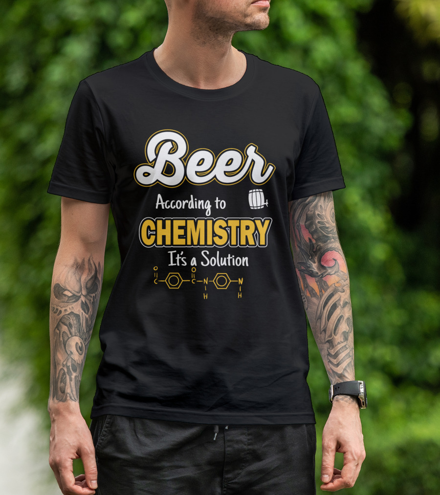 Beer Chemistry Solution With Molecular Structure T-Shirt
