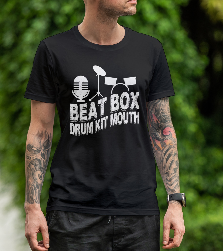 Beat Box Drum Kit Mouth Microphone And Drum Set T-Shirt