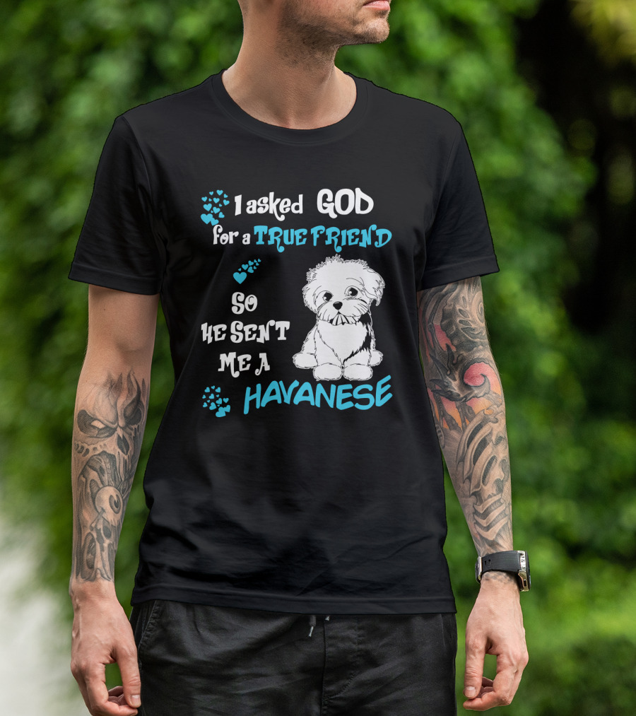I Asked God For A True Friend So He Sent Me A Havanese T-Shirt