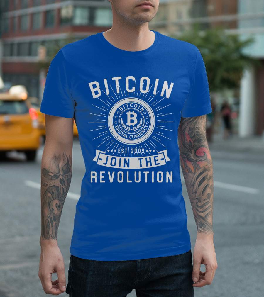 Bitcoin Digital Currency Est 2009 Join The Revolution T-Shirt