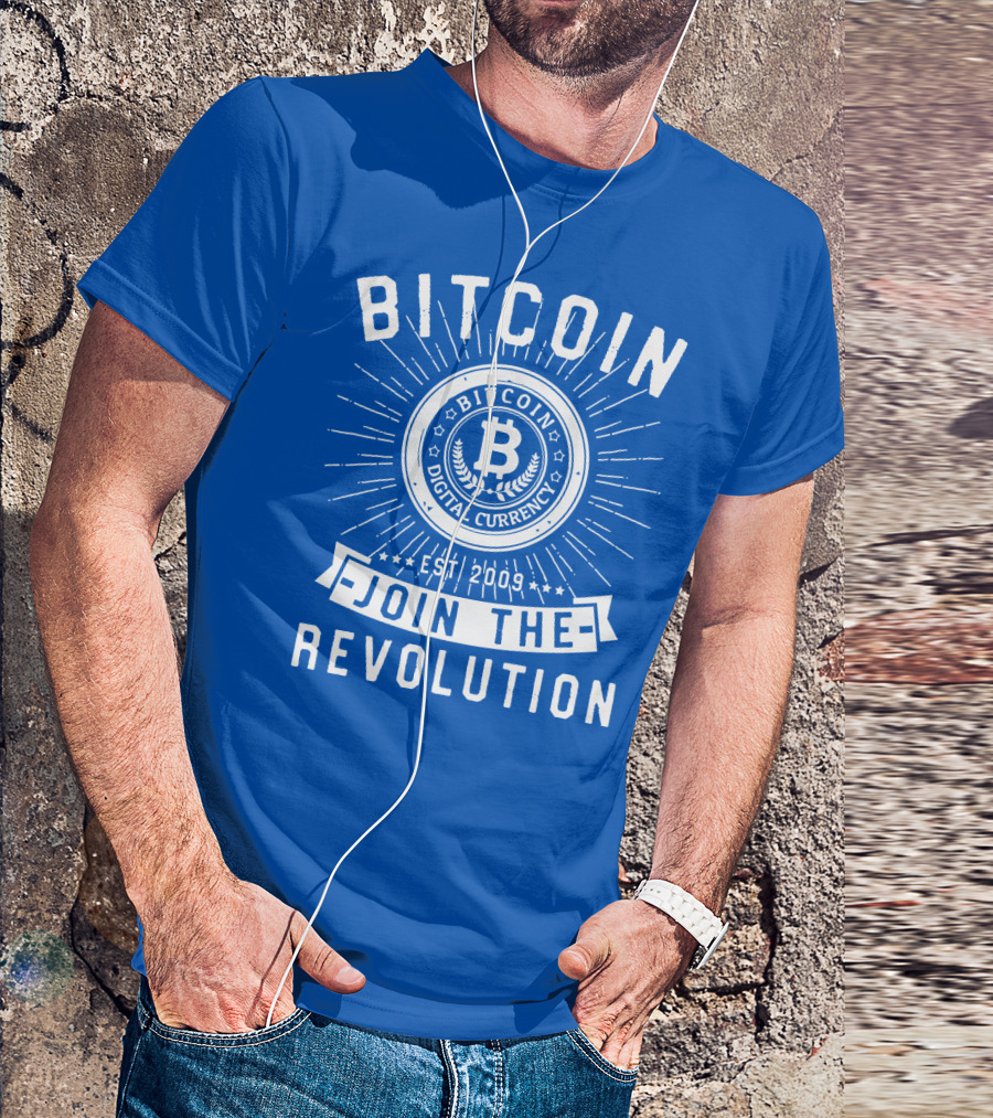 Bitcoin Digital Currency Est 2009 Join The Revolution T-Shirt