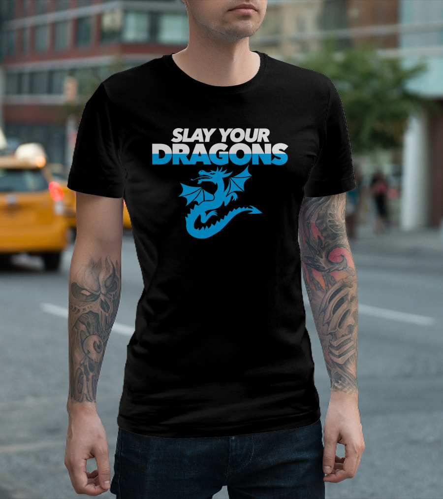 SLAY YOUR DRAGONS Blue Dragon T-Shirt