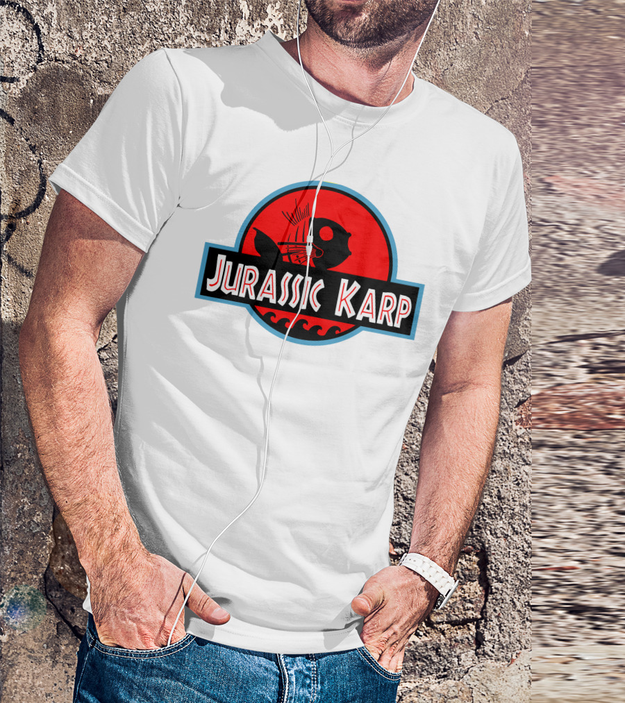 Jurassic Karp Dinosaur Fish Meme Crossover Circle T-Shirt