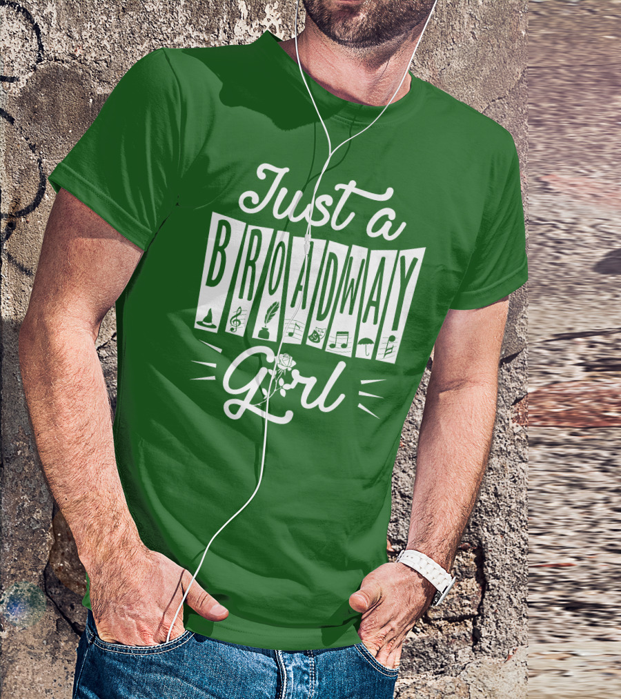 Just A Broadway Girl Wizard Music Rose Notes T-Shirt