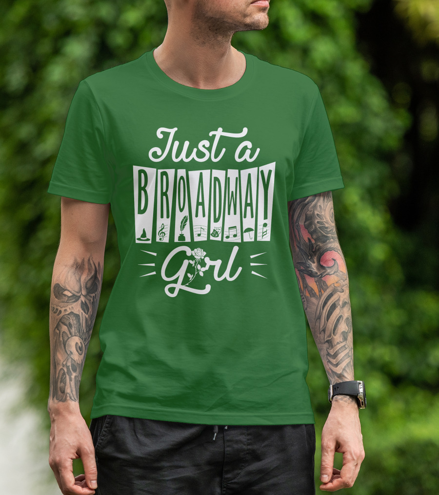Just A Broadway Girl Wizard Music Rose Notes T-Shirt