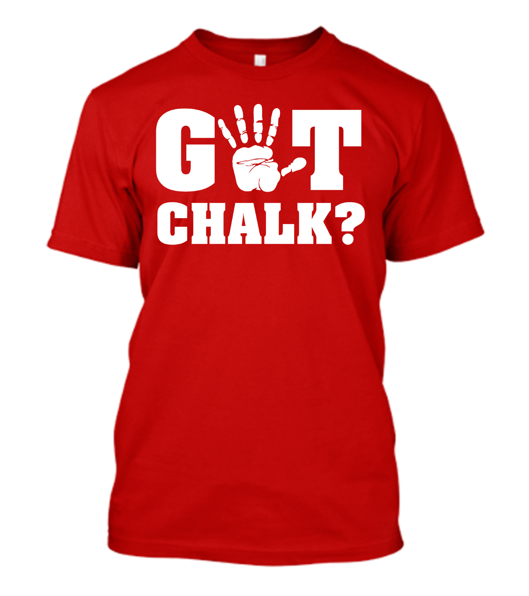 Got Chalk Question Handprint Motif T-Shirt