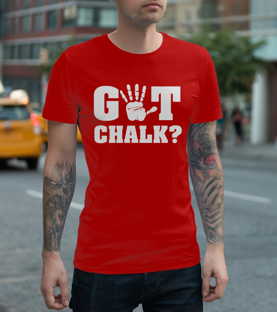 Got Chalk Question Handprint Motif T-Shirt