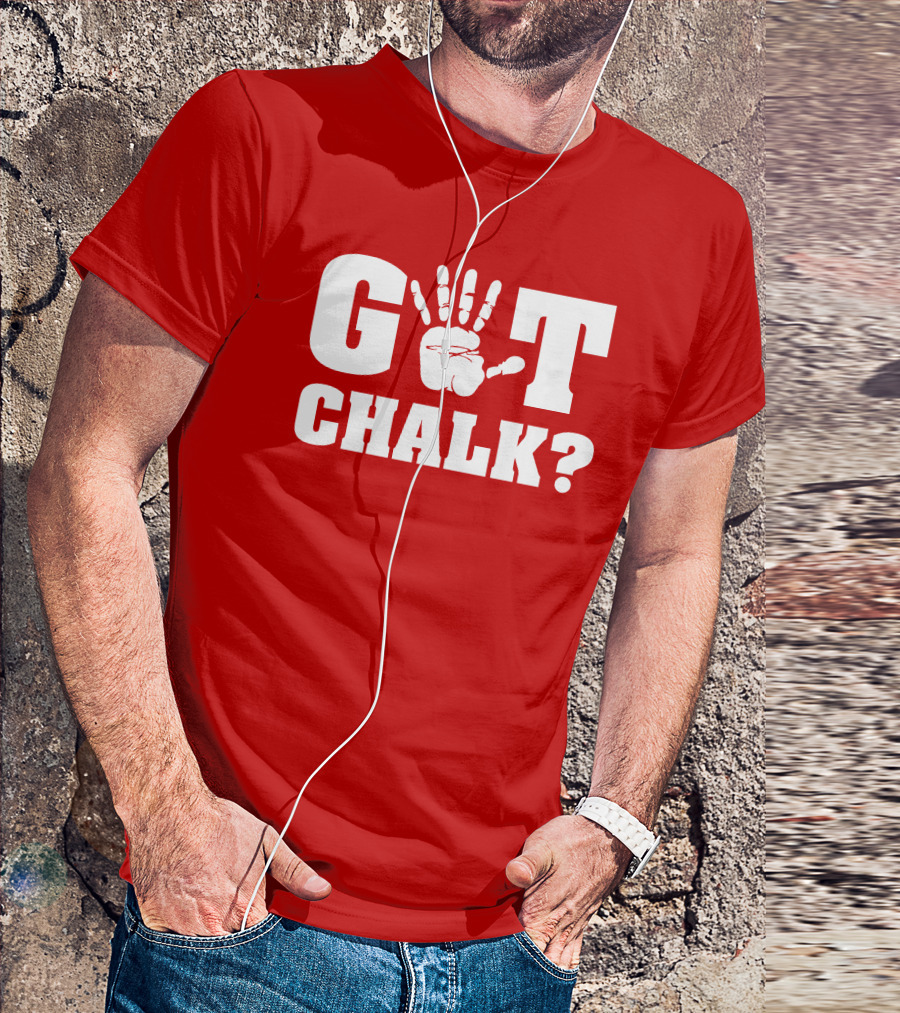 Got Chalk Question Handprint Motif T-Shirt