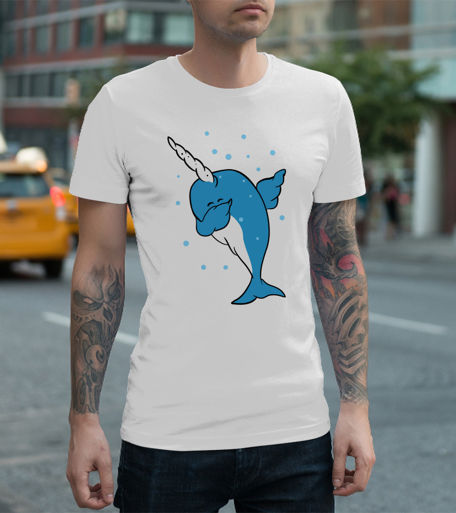 Dabbing Narwhal With Spots T-Shirt