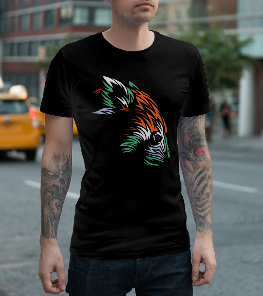 Tribal Red Panda Abstract Head T-Shirt