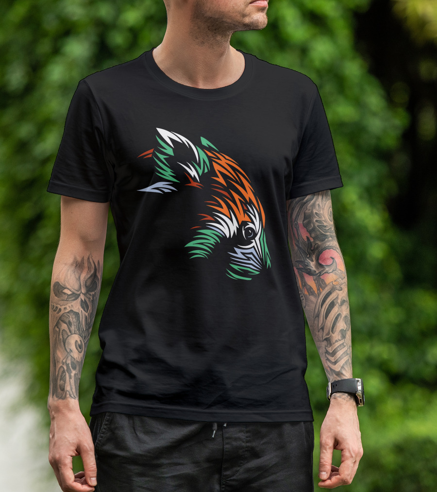 Tribal Red Panda Abstract Head T-Shirt