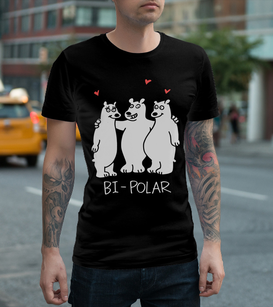 Bi Polar Bears with Hearts T-Shirt