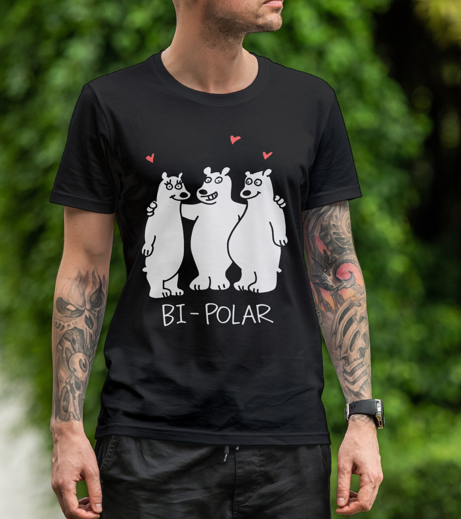 Bi Polar Bears With Hearts T-Shirt