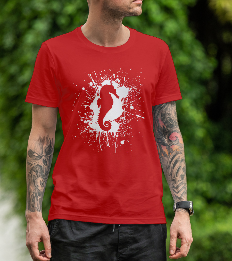 Seahorse Splatter T-Shirt