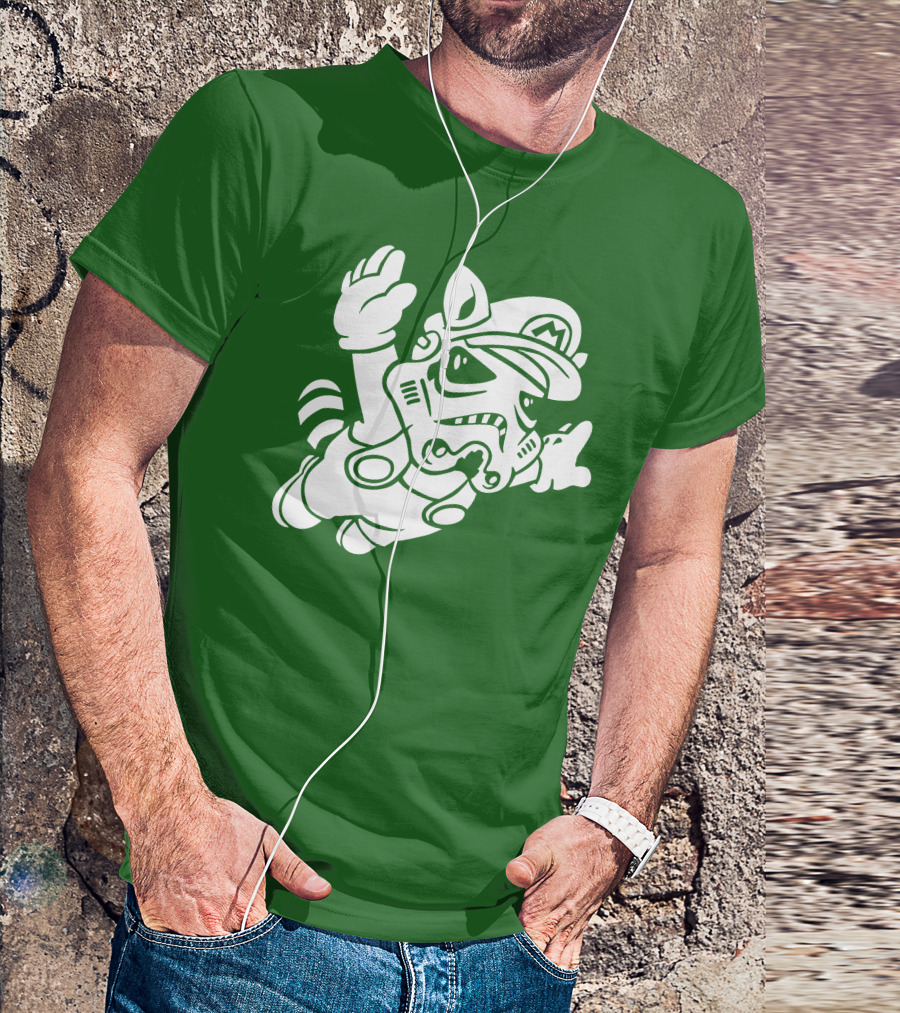 Tanooki Trooper Mashup M Helmet Raccoon Tail T-Shirt