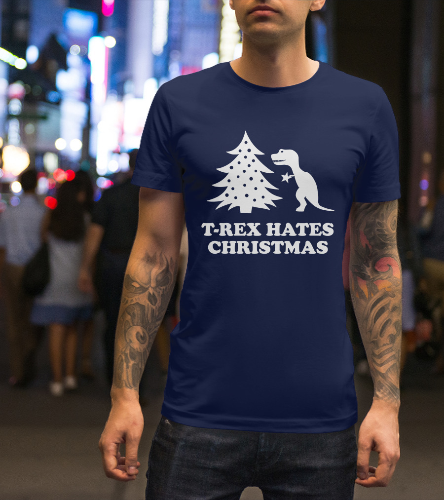 T-Rex Hates Christmas T-Shirt