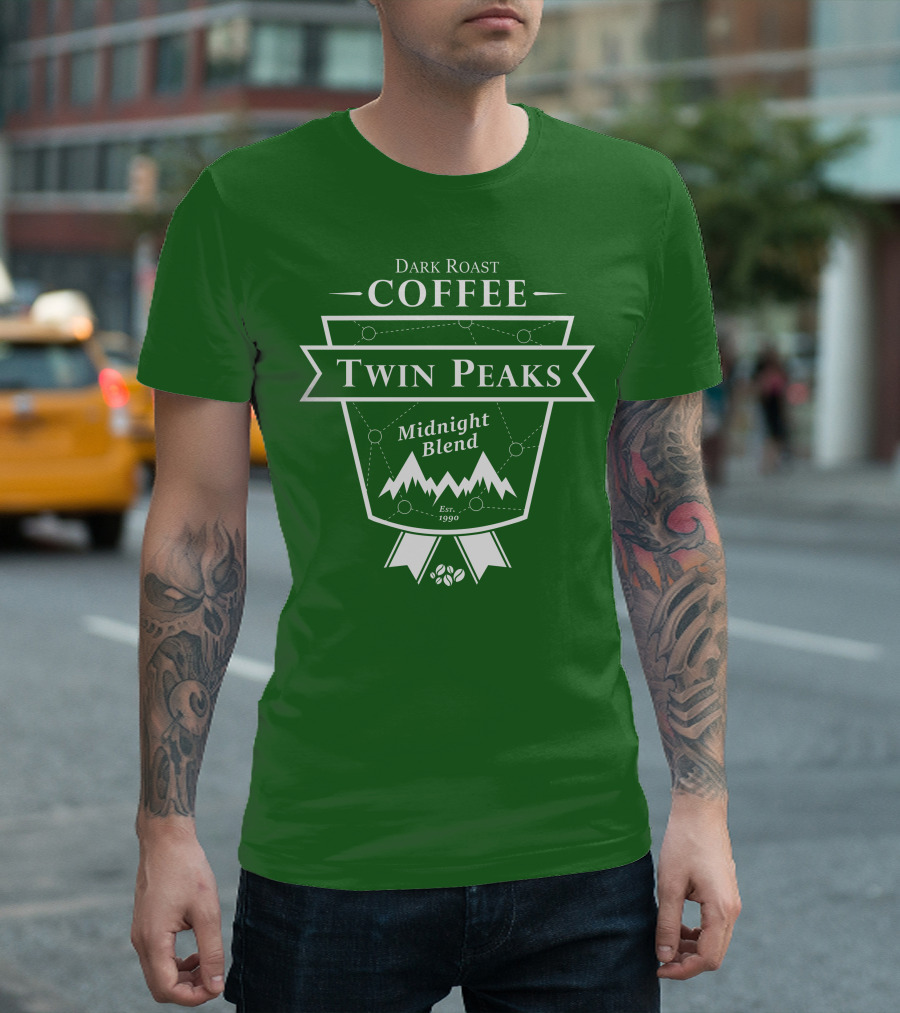 Twin Peaks Coffee Dark Roast Midnight Blend Est. 1990 T-Shirt