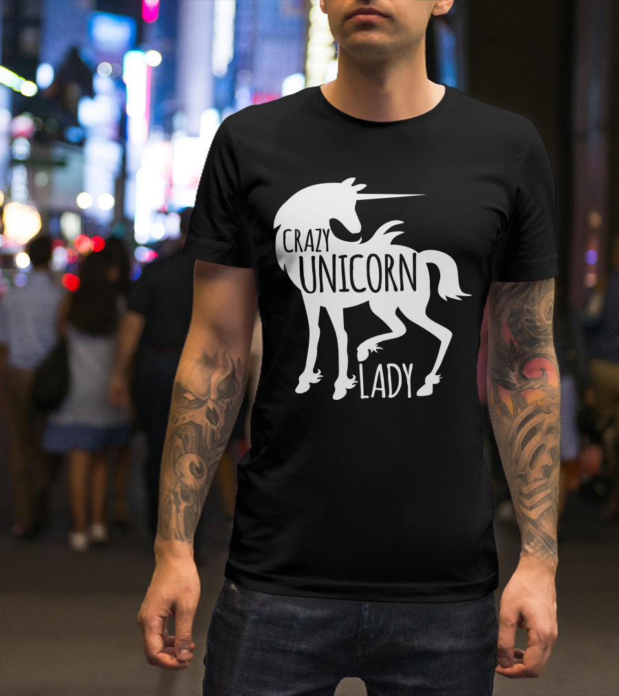 CRAZY UNICORN LADY T-Shirt