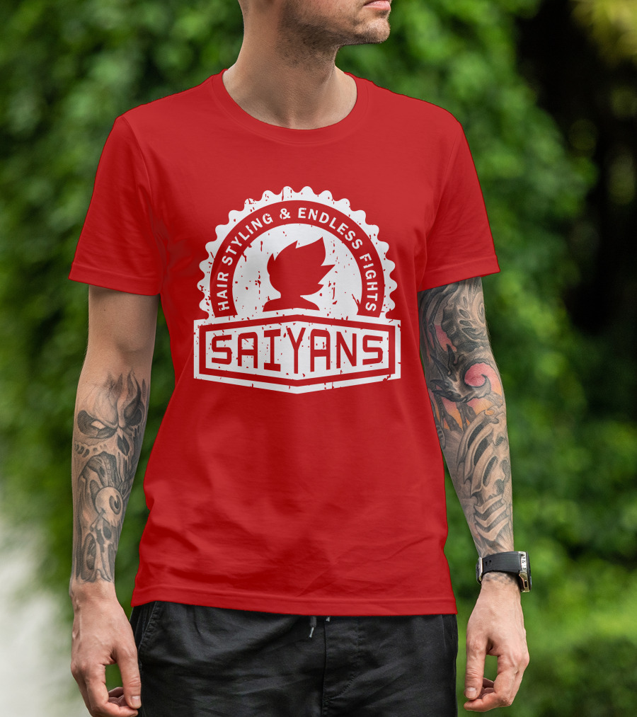 CREST SERIES Saiyans Hair Styling And Endless Fights T-Shirt