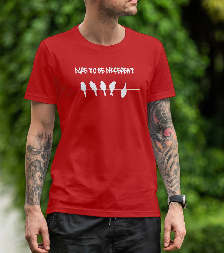 Dare To Be Different Birds In A Line T-Shirt