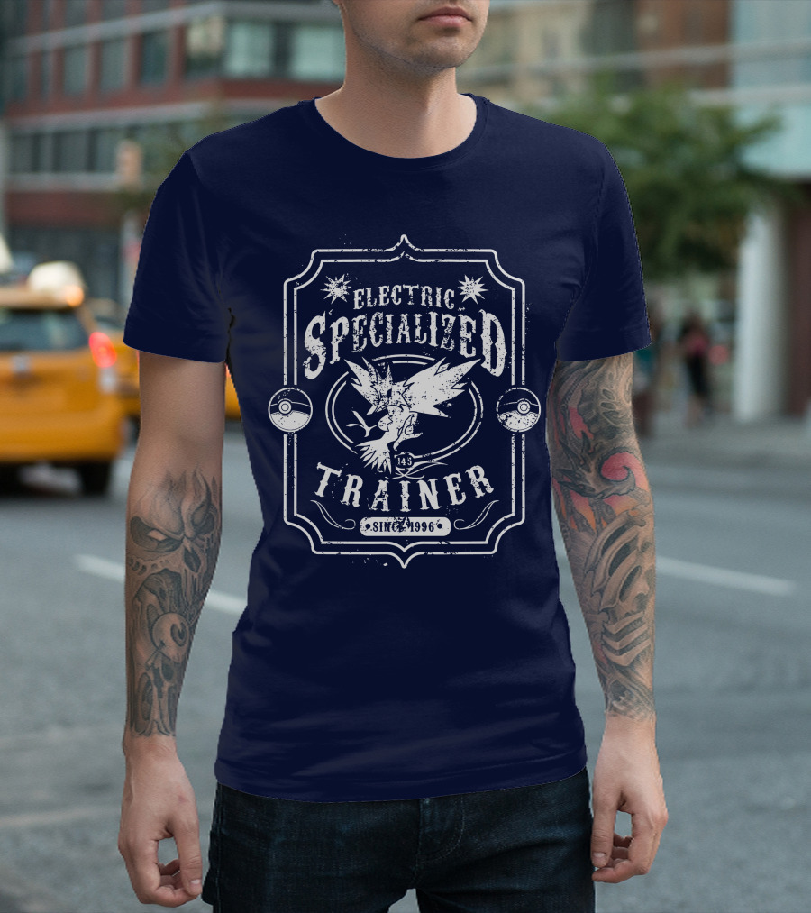 Electric Specialized Trainer Zapdos Since 1996 Pokémon Pokéball T-Shirt