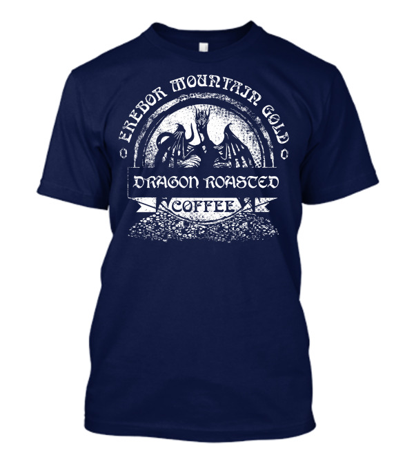 Erebor Mountain Gold Dragon Roasted Coffee T-Shirt