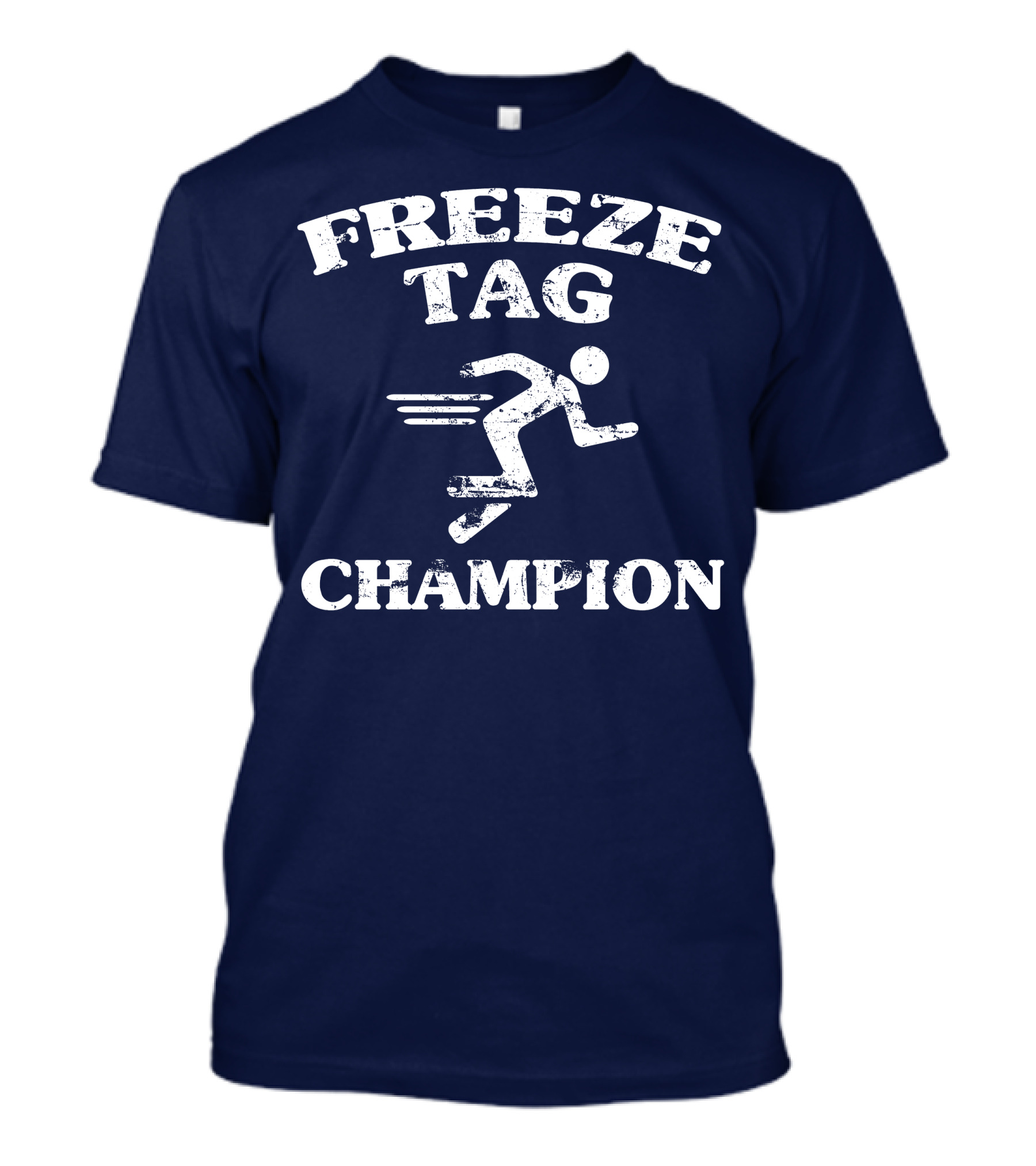 Freeze Tag Champion Retro Style Runner Vintage Text T-Shirt