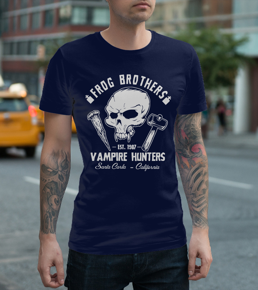 Frog Brothers Vampire Hunters Est. 1987 Santa Carla California T-Shirt